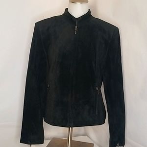 Black sueded leather jacket